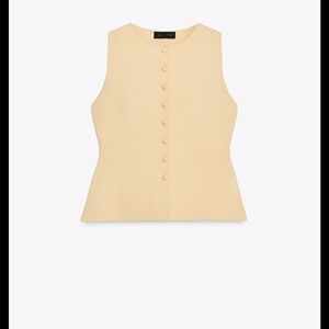 ZARA NWT BUTTER YELLOW BUTTONUP